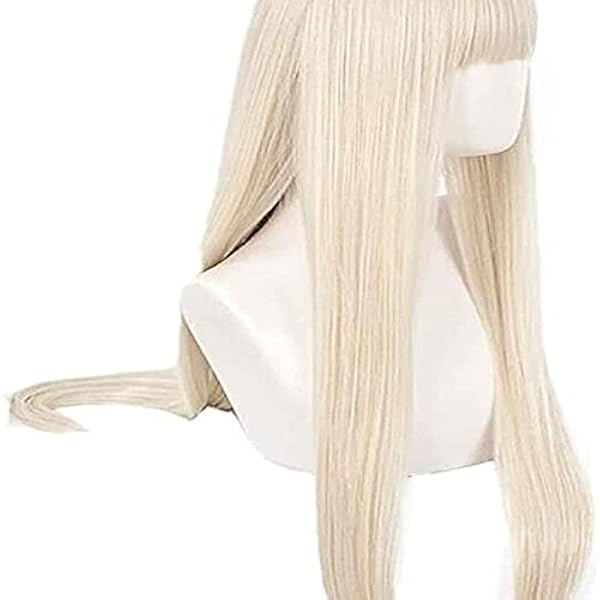 HTDYLHH Schöne Perücken, Yomoduki Runa Pruik voor KakeGurui Yellow Dames Rechtdurig Synthetisch Haar voor Kostuumfeest für den täglichen Gebrauch durch Cosplay Party